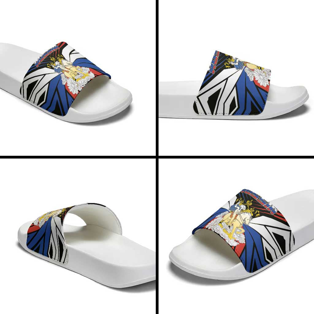 Russia Slide Sandals Symbol Saint George Slaying The Dragon - Wonder Print Shop