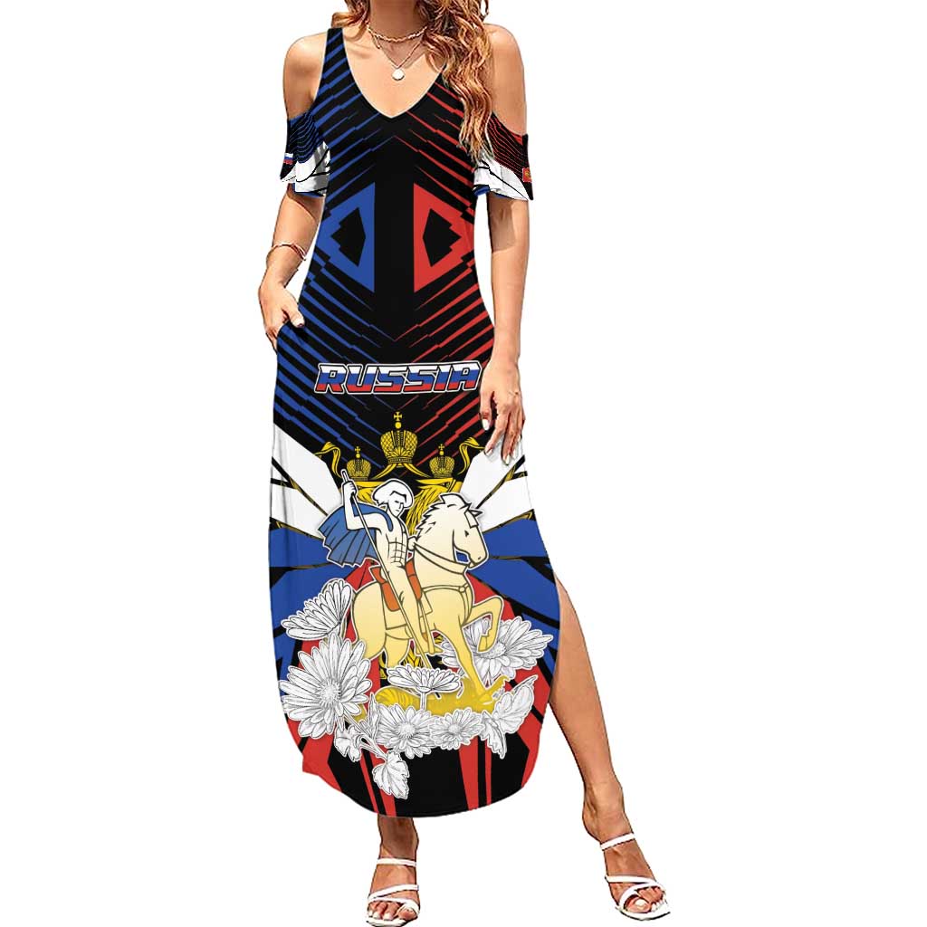 Personalized Russia Summer Maxi Dress Symbol Saint George Slaying The Dragon - Wonder Print Shop
