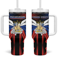 Personalized Russia Tumbler With Handle Symbol Saint George Slaying The Dragon - Wonder Print Shop