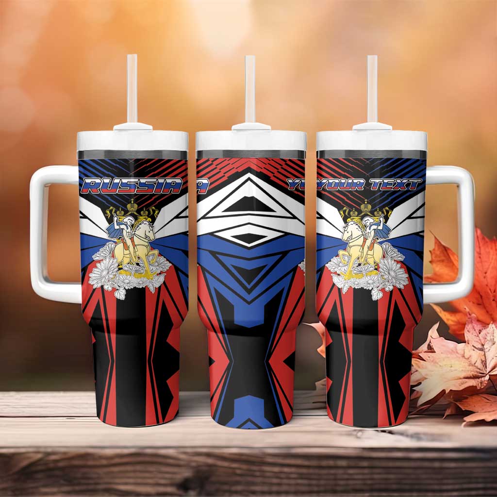 Personalized Russia Tumbler With Handle Symbol Saint George Slaying The Dragon - Wonder Print Shop