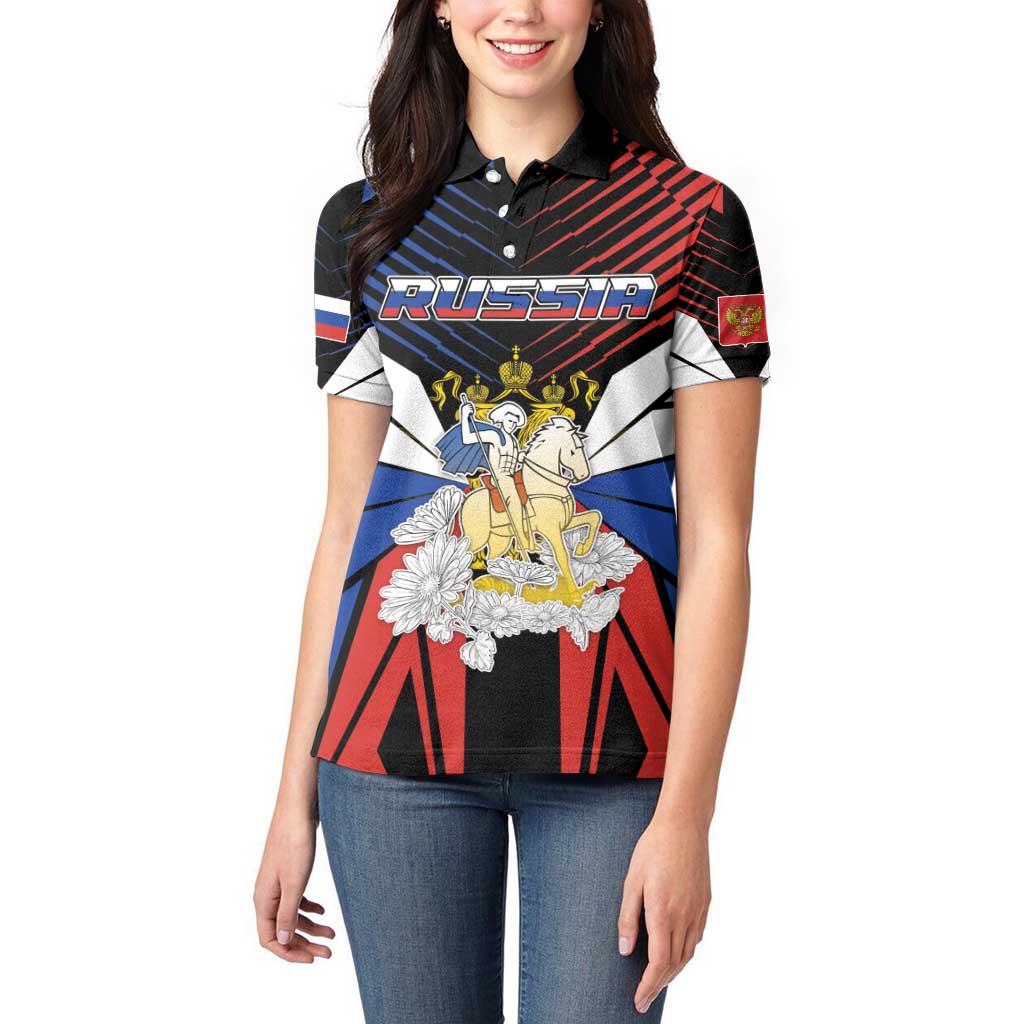Personalized Russia Women Polo Shirt Symbol Saint George Slaying The Dragon - Wonder Print Shop