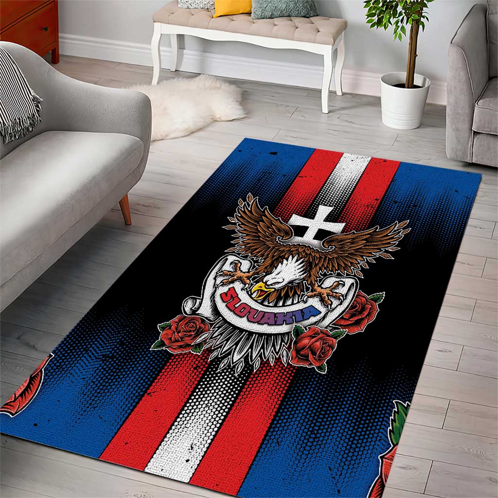 Slovakia Area Rug The Eagle Double Cross Symbol - Wonder Print Shop