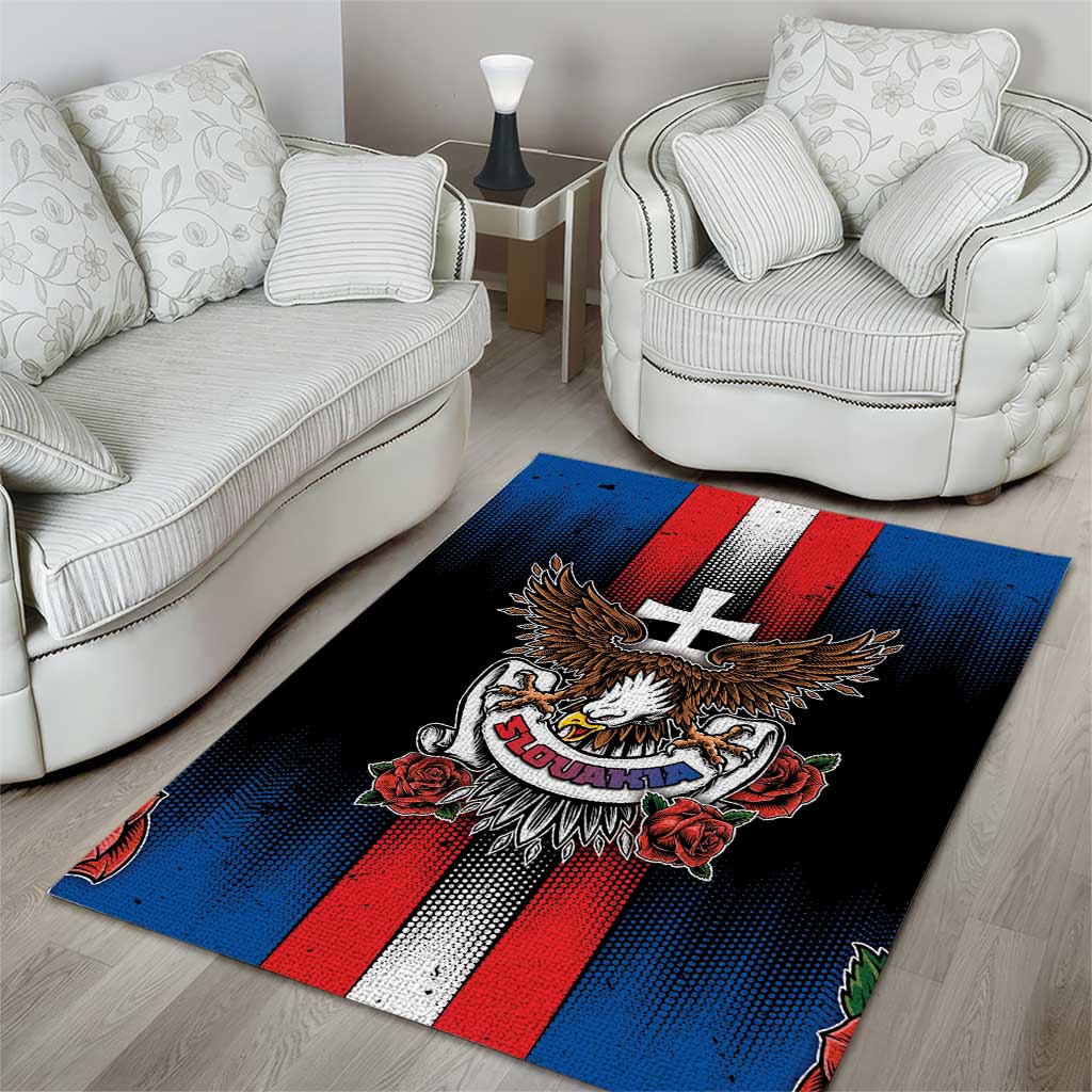Slovakia Area Rug The Eagle Double Cross Symbol - Wonder Print Shop
