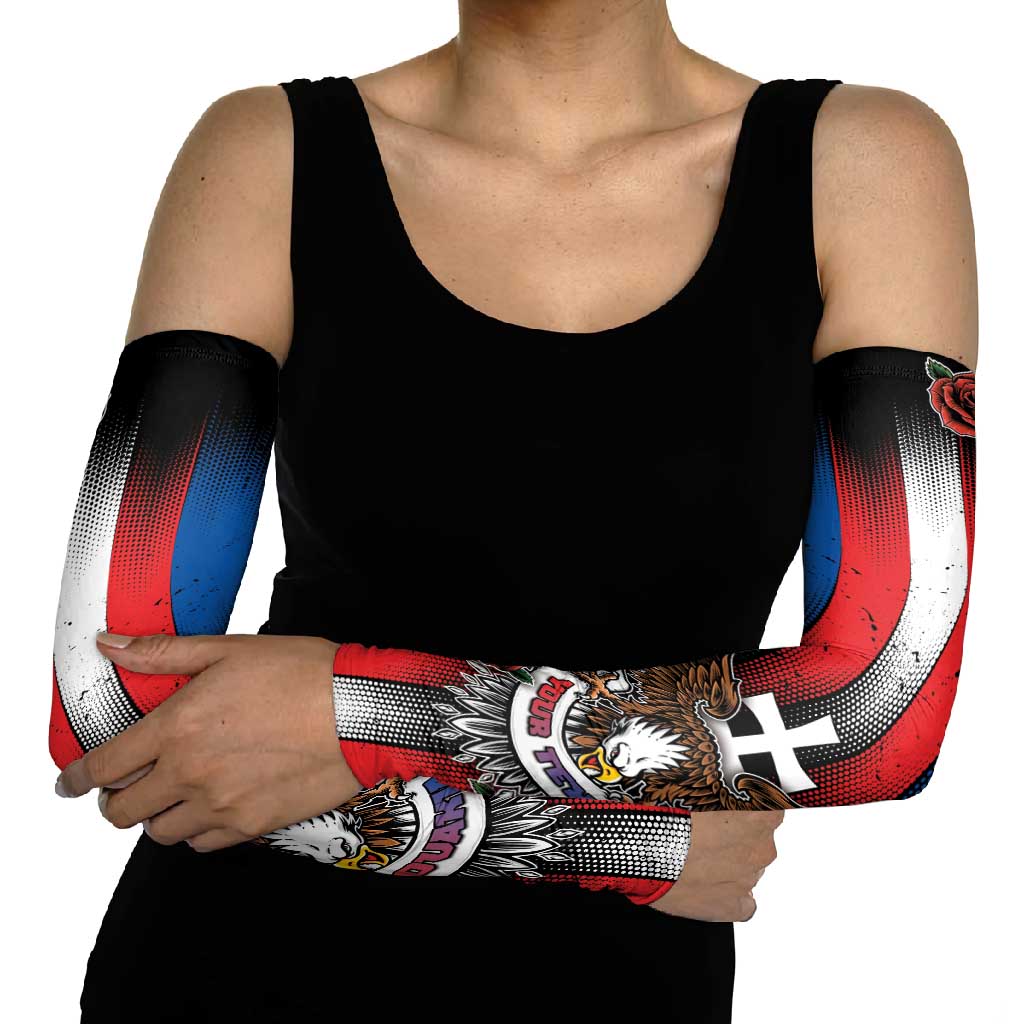 Slovakia Arm Sleeves The Eagle Double Cross Symbol - Wonder Print Shop