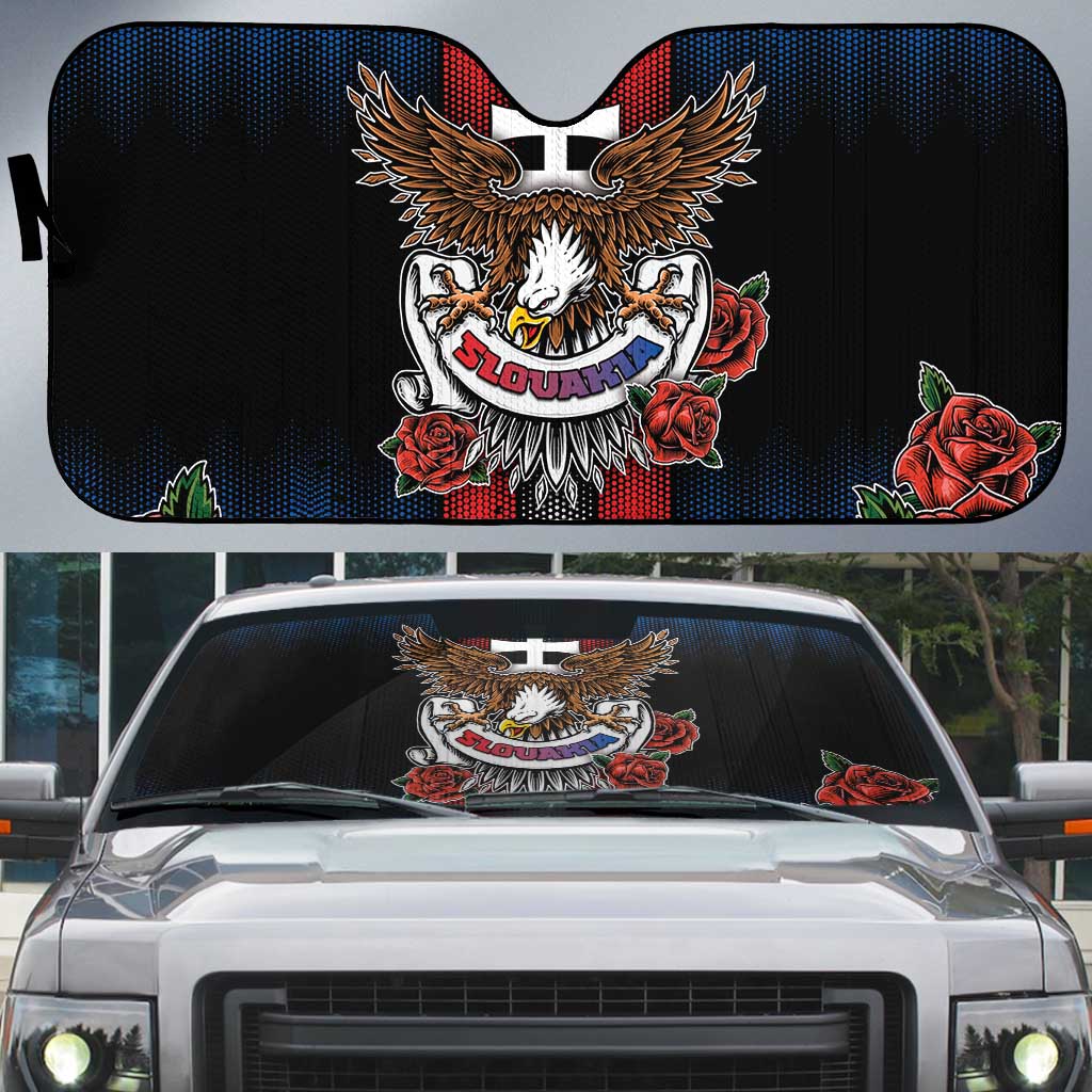 Slovakia Auto Sun Shade The Eagle Double Cross Symbol - Wonder Print Shop
