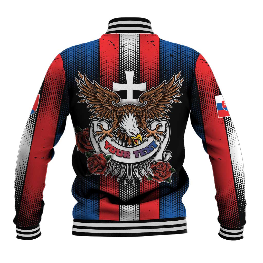 Personalized Slovakia Baseball Jacket The Eagle Double Cross Symbol - Wonder Print Shop
