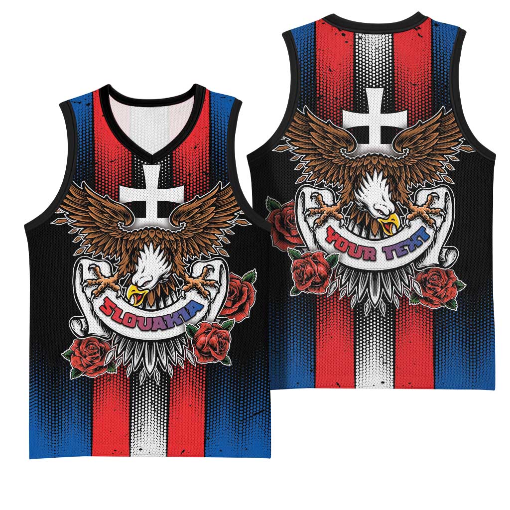 Personalized Slovakia Basketball Jersey The Eagle Double Cross Symbol - Wonder Print Shop