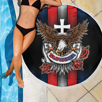 Slovakia Beach Blanket The Eagle Double Cross Symbol - Wonder Print Shop