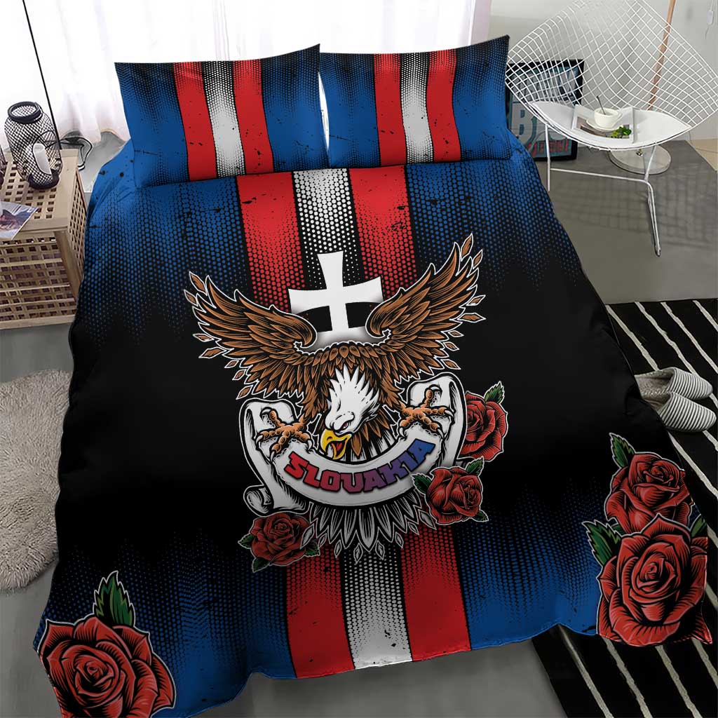 Slovakia Bedding Set The Eagle Double Cross Symbol - Wonder Print Shop