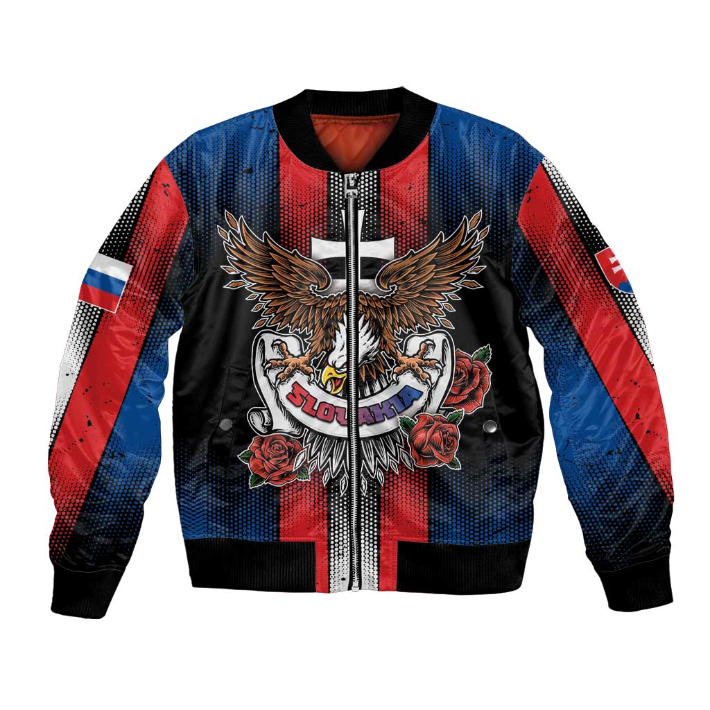 Personalized Slovakia Bomber Jacket The Eagle Double Cross Symbol - Wonder Print Shop
