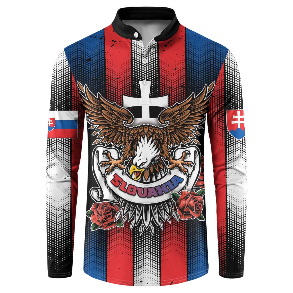 Personalized Slovakia Button Sweatshirt The Eagle Double Cross Symbol - Wonder Print Shop