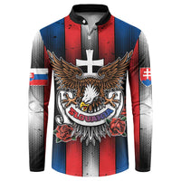Personalized Slovakia Button Sweatshirt The Eagle Double Cross Symbol - Wonder Print Shop