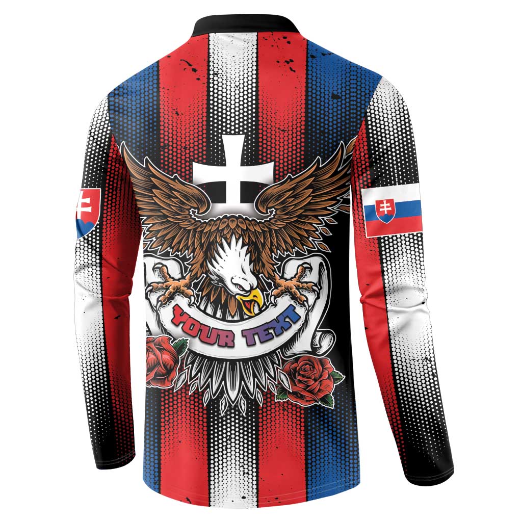 Personalized Slovakia Button Sweatshirt The Eagle Double Cross Symbol - Wonder Print Shop