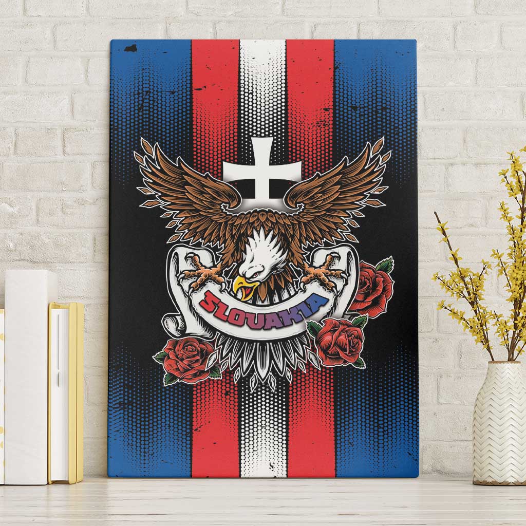 Slovakia Canvas Wall Art The Eagle Double Cross Symbol - Wonder Print Shop