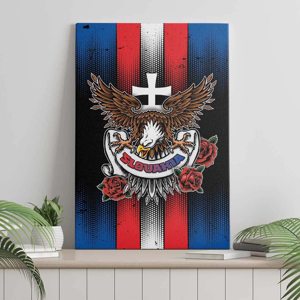 Slovakia Canvas Wall Art The Eagle Double Cross Symbol - Wonder Print Shop