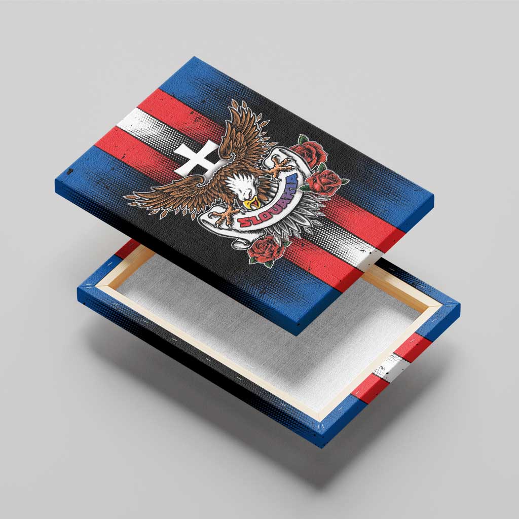 Slovakia Canvas Wall Art The Eagle Double Cross Symbol - Wonder Print Shop