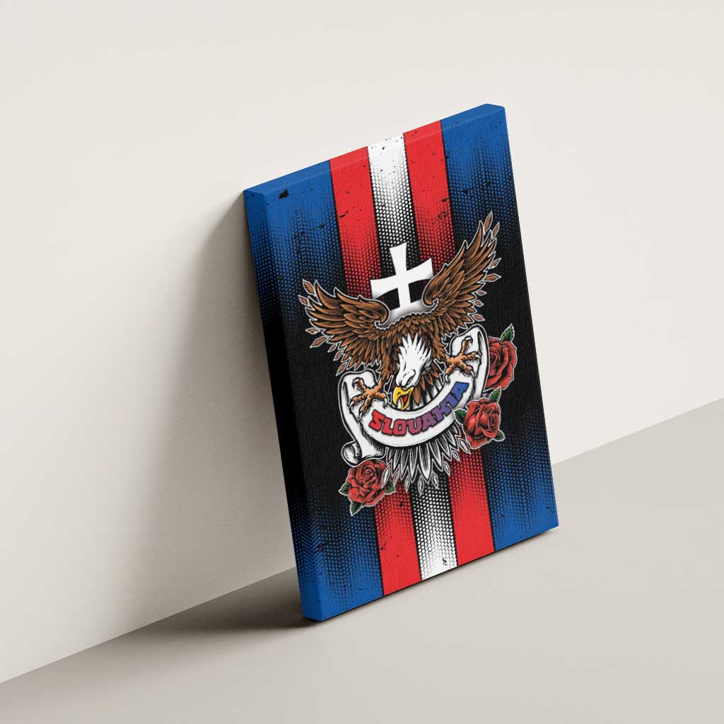 Slovakia Canvas Wall Art The Eagle Double Cross Symbol - Wonder Print Shop