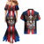 Personalized Slovakia Couples Matching Mermaid Dress and Hawaiian Shirt The Eagle Double Cross Symbol - Wonder Print Shop