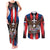 Personalized Slovakia Couples Matching Tank Maxi Dress and Long Sleeve Button Shirt The Eagle Double Cross Symbol - Wonder Print Shop