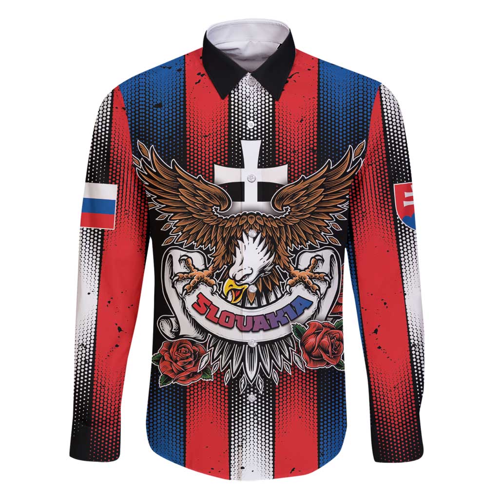 Personalized Slovakia Family Matching Long Sleeve Bodycon Dress and Hawaiian Shirt The Eagle Double Cross Symbol - Wonder Print Shop