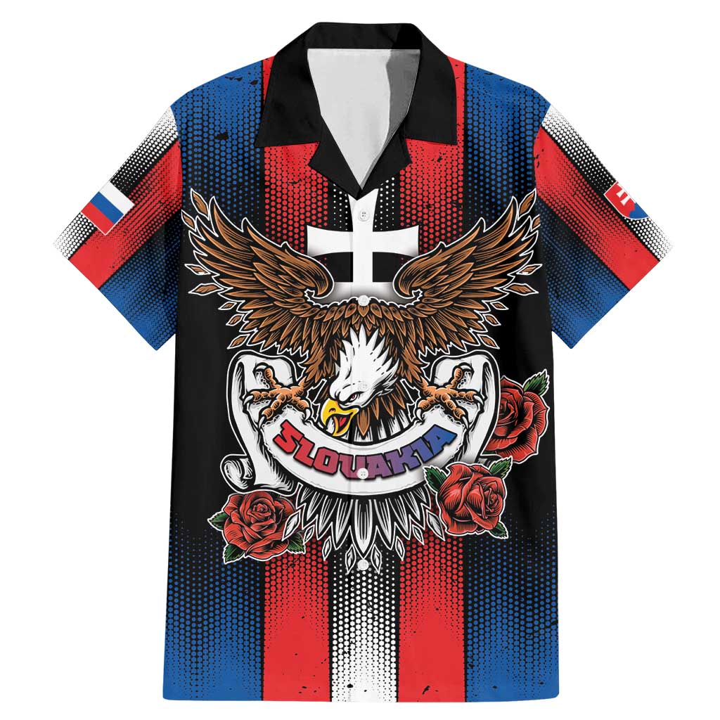 Personalized Slovakia Family Matching Mermaid Dress and Hawaiian Shirt The Eagle Double Cross Symbol - Wonder Print Shop
