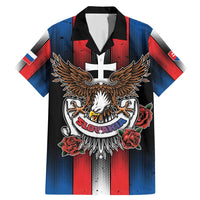 Personalized Slovakia Family Matching Mermaid Dress and Hawaiian Shirt The Eagle Double Cross Symbol - Wonder Print Shop