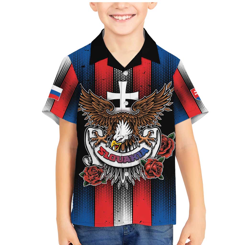 Personalized Slovakia Family Matching Mermaid Dress and Hawaiian Shirt The Eagle Double Cross Symbol - Wonder Print Shop