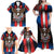 Personalized Slovakia Family Matching Off Shoulder Maxi Dress and Hawaiian Shirt The Eagle Double Cross Symbol - Wonder Print Shop