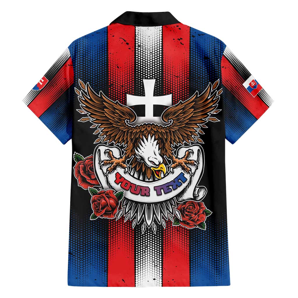 Personalized Slovakia Family Matching Off Shoulder Short Dress and Hawaiian Shirt The Eagle Double Cross Symbol - Wonder Print Shop