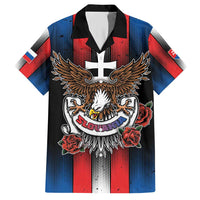 Personalized Slovakia Family Matching Short Sleeve Bodycon Dress and Hawaiian Shirt The Eagle Double Cross Symbol - Wonder Print Shop