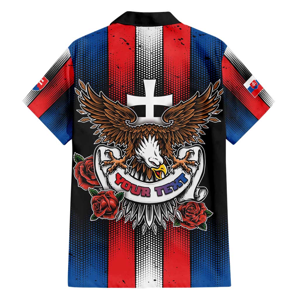 Personalized Slovakia Family Matching Short Sleeve Bodycon Dress and Hawaiian Shirt The Eagle Double Cross Symbol - Wonder Print Shop