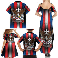 Personalized Slovakia Family Matching Summer Maxi Dress and Hawaiian Shirt The Eagle Double Cross Symbol - Wonder Print Shop