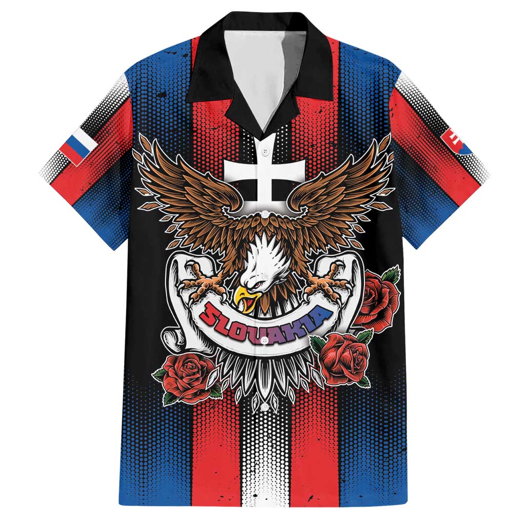 Personalized Slovakia Hawaiian Shirt The Eagle Double Cross Symbol - Wonder Print Shop