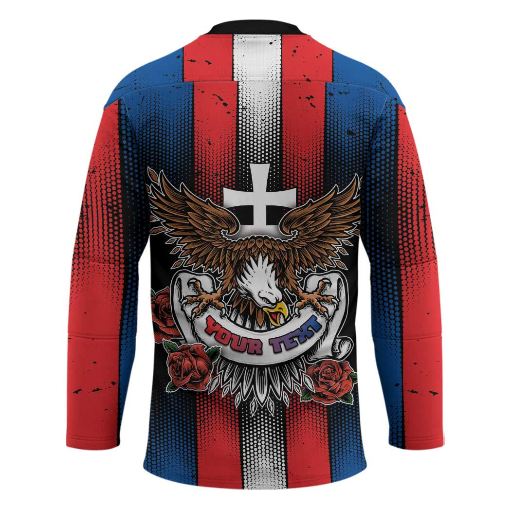 Personalized Slovakia Hockey Jersey The Eagle Double Cross Symbol - Wonder Print Shop
