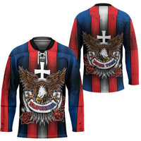 Personalized Slovakia Hockey Jersey The Eagle Double Cross Symbol - Wonder Print Shop