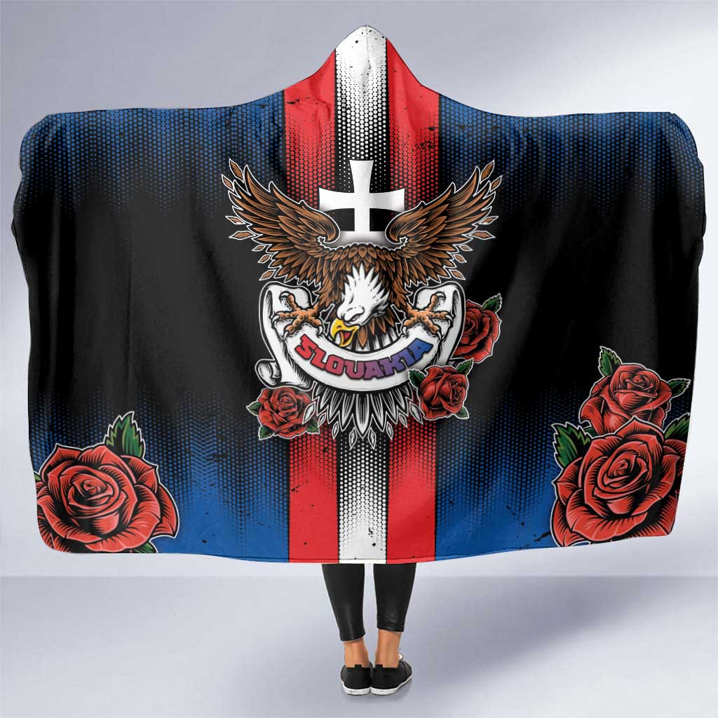 Slovakia Hooded Blanket The Eagle Double Cross Symbol - Wonder Print Shop