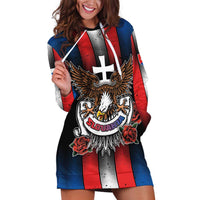 Personalized Slovakia Hoodie Dress The Eagle Double Cross Symbol - Wonder Print Shop