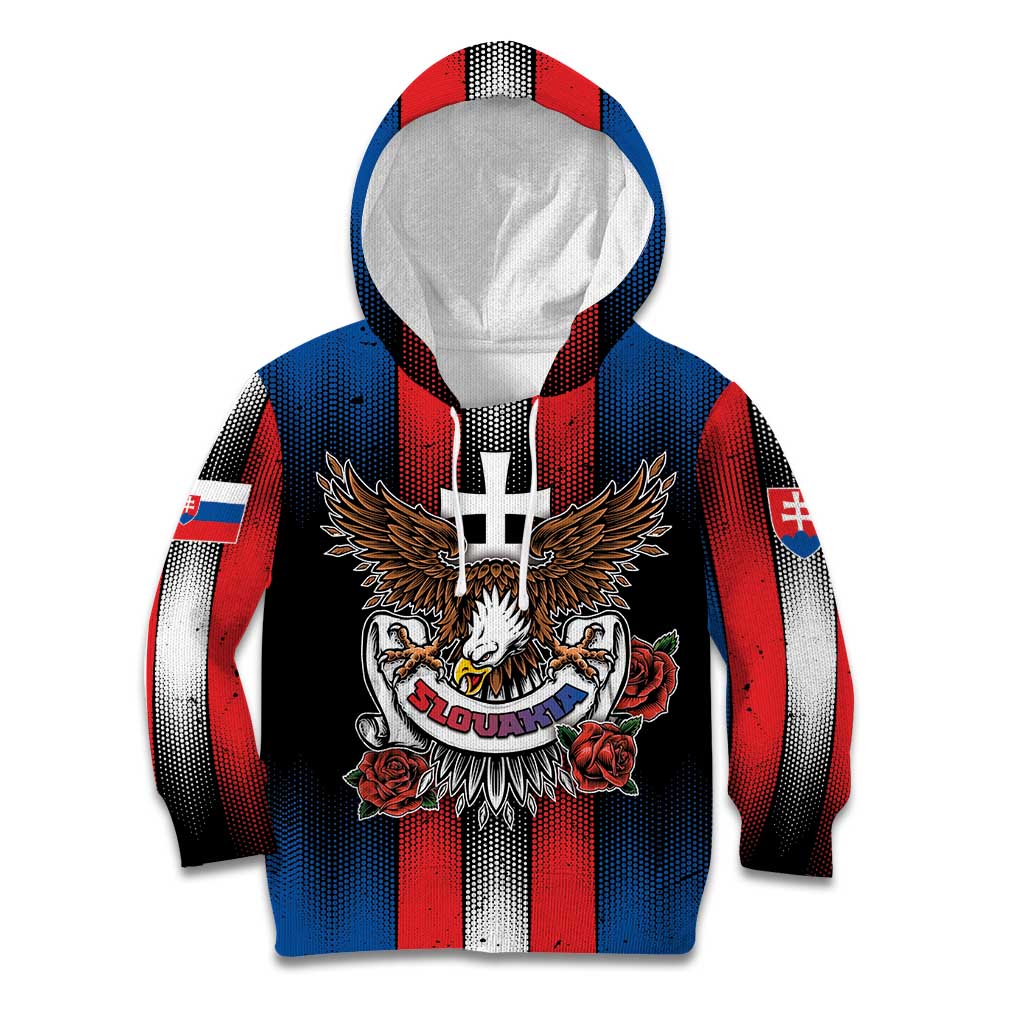 Personalized Slovakia Kid Hoodie The Eagle Double Cross Symbol - Wonder Print Shop
