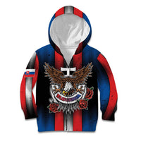 Personalized Slovakia Kid Hoodie The Eagle Double Cross Symbol - Wonder Print Shop