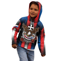 Personalized Slovakia Kid Hoodie The Eagle Double Cross Symbol - Wonder Print Shop