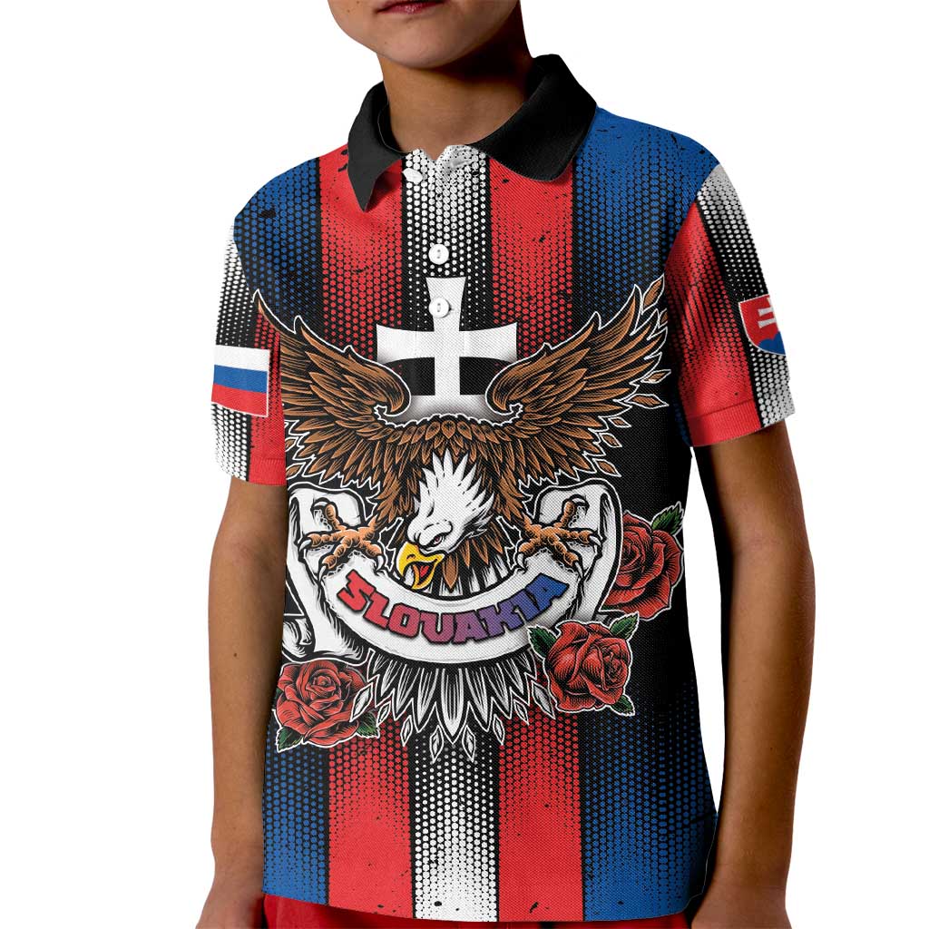 Personalized Slovakia Kid Polo Shirt The Eagle Double Cross Symbol - Wonder Print Shop