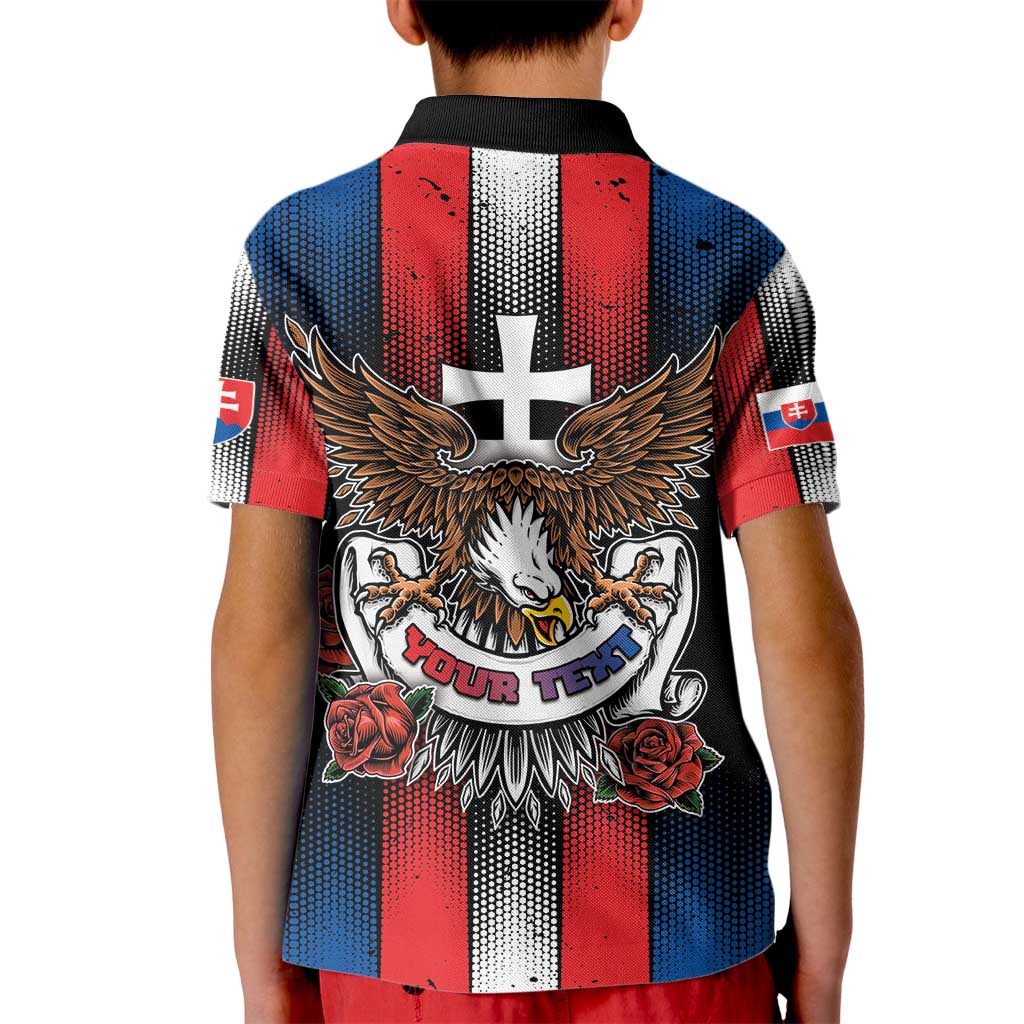 Personalized Slovakia Kid Polo Shirt The Eagle Double Cross Symbol - Wonder Print Shop