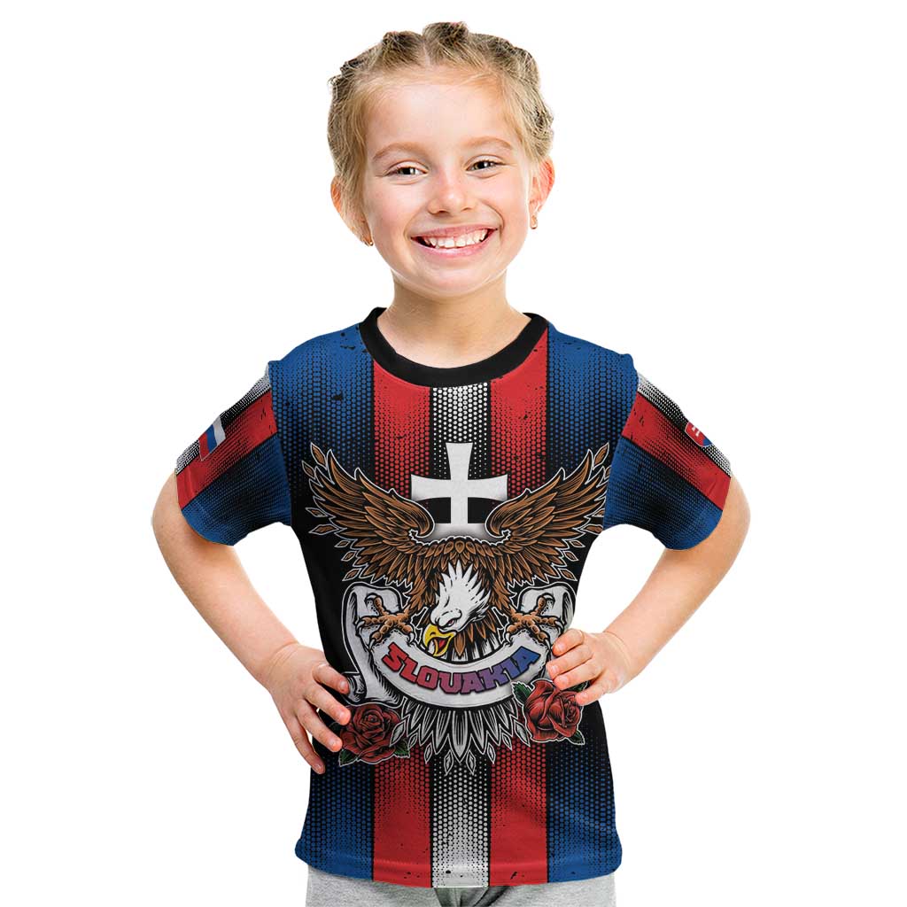 Personalized Slovakia Kid T Shirt The Eagle Double Cross Symbol - Wonder Print Shop
