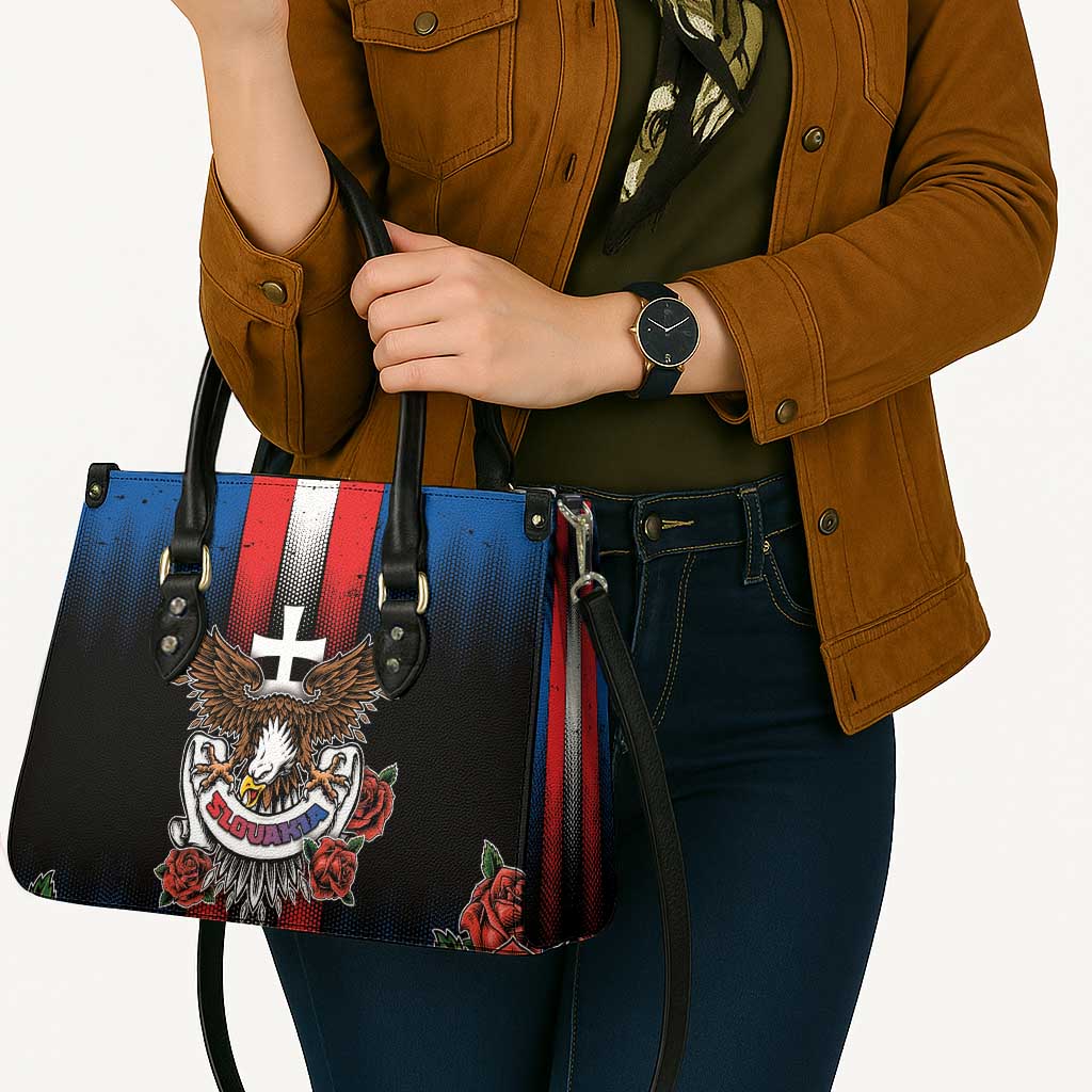 Slovakia Leather Bag The Eagle Double Cross Symbol - Wonder Print Shop
