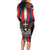 Personalized Slovakia Long Sleeve Bodycon Dress The Eagle Double Cross Symbol - Wonder Print Shop