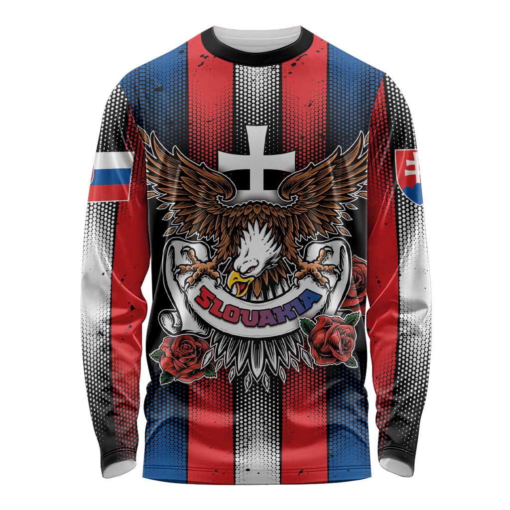 Personalized Slovakia Long Sleeve Shirt The Eagle Double Cross Symbol - Wonder Print Shop