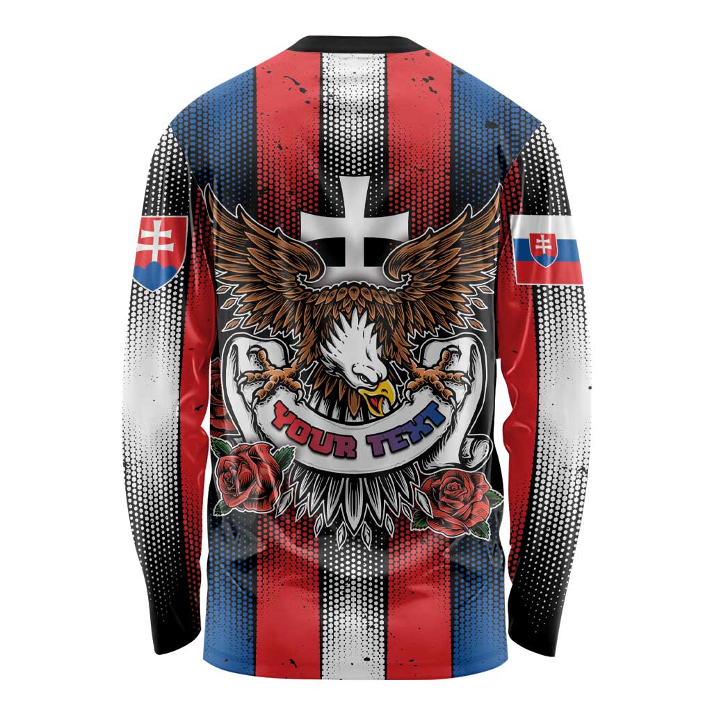 Personalized Slovakia Long Sleeve Shirt The Eagle Double Cross Symbol - Wonder Print Shop