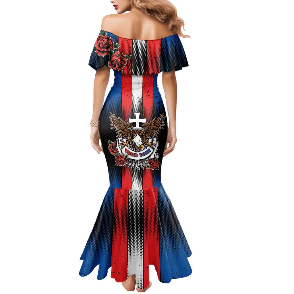 Personalized Slovakia Mermaid Dress The Eagle Double Cross Symbol - Wonder Print Shop