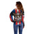 Personalized Slovakia Off Shoulder Sweater The Eagle Double Cross Symbol - Wonder Print Shop