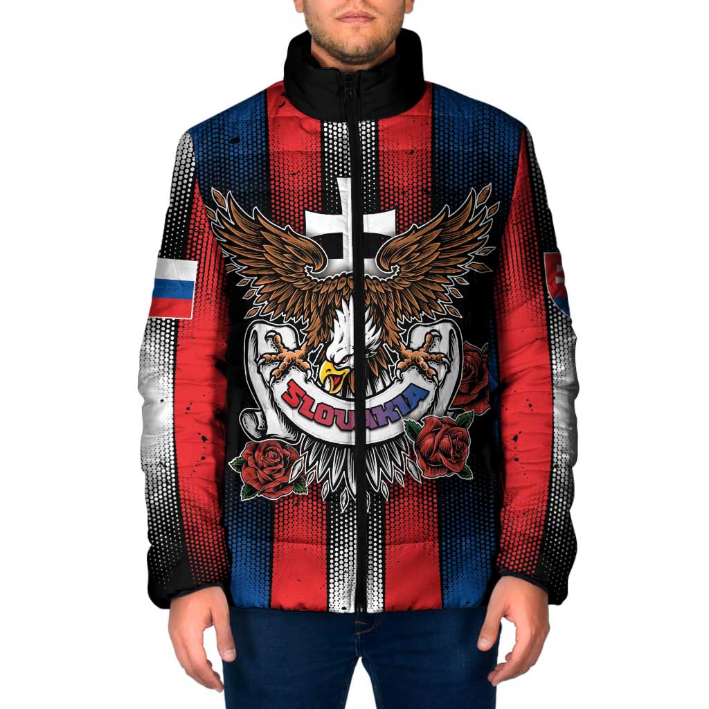 Personalized Slovakia Padded Jacket The Eagle Double Cross Symbol - Wonder Print Shop